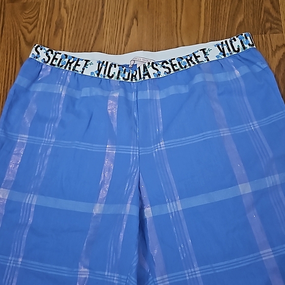 Victoria's Secret PINK Plaid Floral Pajama Pants/ L - Picture 3 of 8